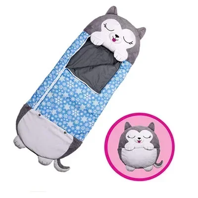 Sacos de dormir dos desenhos animados infantis, saco de dormir infantil, travesseiro boneca de pelúcia, sleepsacks preguiçosos para meninos e meninas, presente de aniversário e Natal