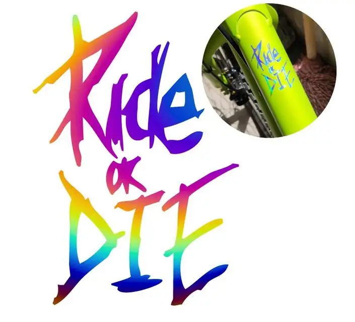 

Bike Frame Stickers Ride or Die Top Tube Decals for Car Bicycle Decorative Frame Decal Bike Car Motorcycle Decals Accessories