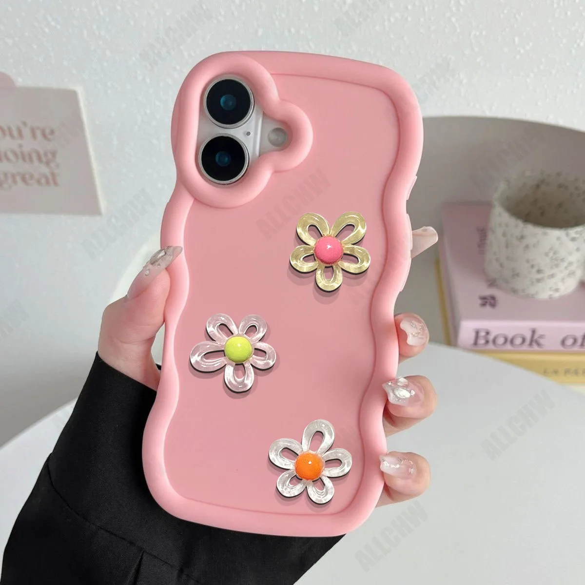 Cute Flowers Candy Wavy Silicone Soft Phone Case