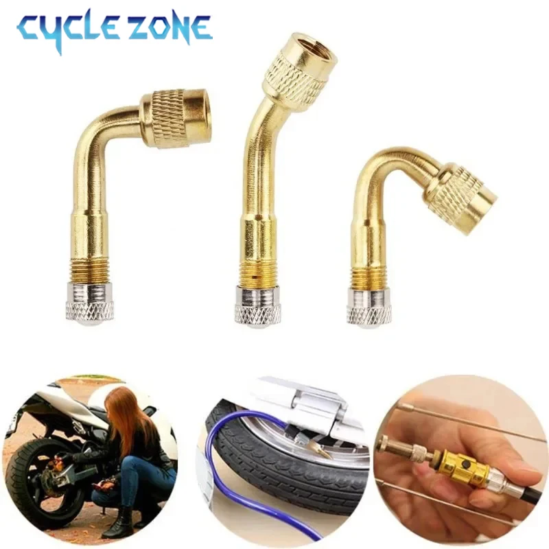45&deg;/90&deg;/135&deg; Angle Bent Valve Adaptor Tyre Tube Valve Extension for Motorcycle MTB Bike Tyre