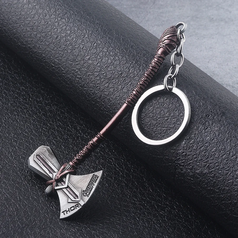 Disney Marvel The Avengers Thor Hammer Metal Key Chain Keyring For Men Women Key Holder Car Keychain Accessories Backpacks Gift key rings