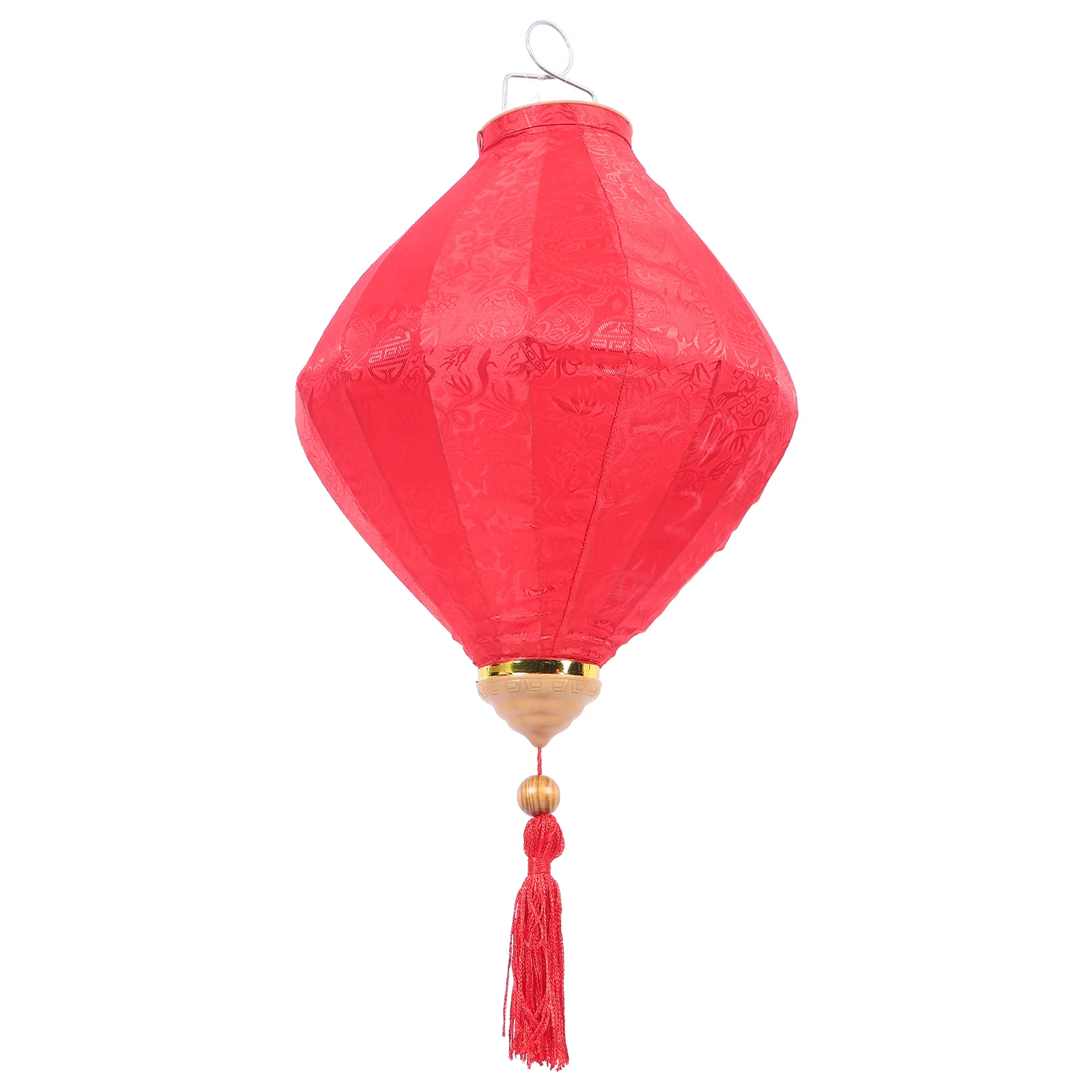 

Декоративный фонарь, китайское украшение, искусственная ткань, красный, Традиционный кулон для дома