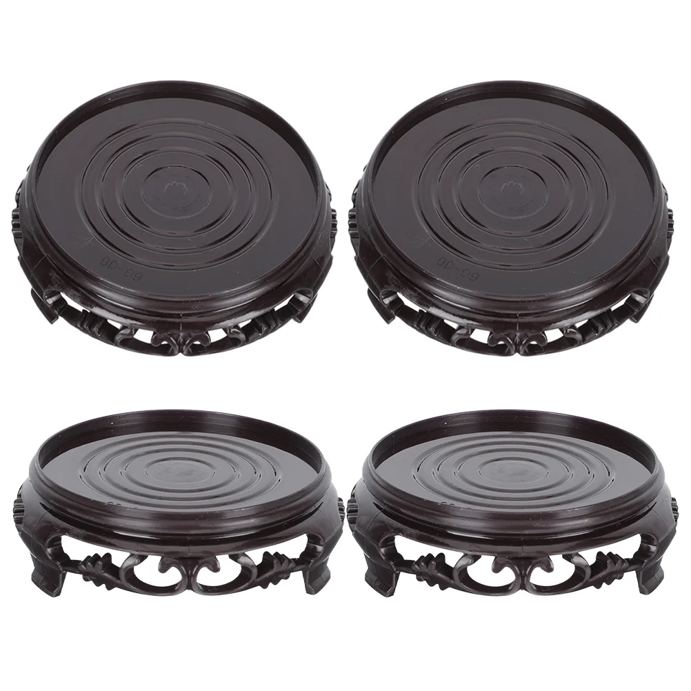 

4Pcs Plastic Pedestal Planter Base Display Stand Statue Storage Stand Crafts Display Stands