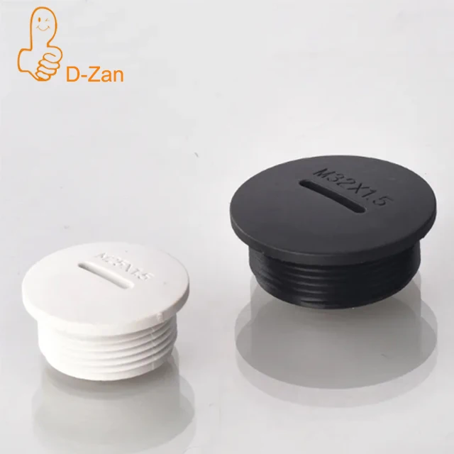 

M25 IP68 Nylon Cable Blind Plug Gray/Black Threaded Cable Gland Screw End Cap Cover