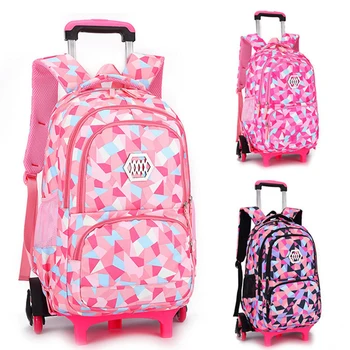 wheeled bags for girls kids Travel luggage Rolling School Bags Trolley bag Backpack On wheels Girls Trolley School backpacks sac 1