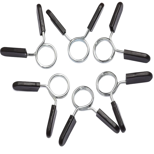25/28/30mm Barbell Clamp Spring Collar Clips Gym Weight Dumbbell Lock Standard Lifting Kit Barbell Lock 5