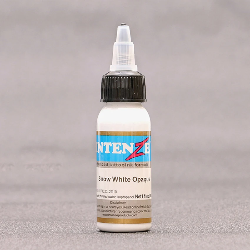 Permanent Eyebrow Makeup Microblading Pigment All Purpose Black Tattoo Ink Body Tattoo Paint Color-Snow White Opaque