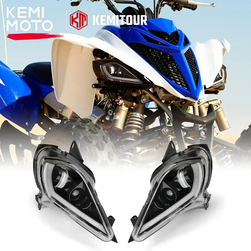 ATV светодиодная фара с указателем поворота для Yamaha Raptor 700 700R YFZ450 YFZ450R YFZ450X Wolverine 450 350 Raptor 250 350 2006-2023 2024