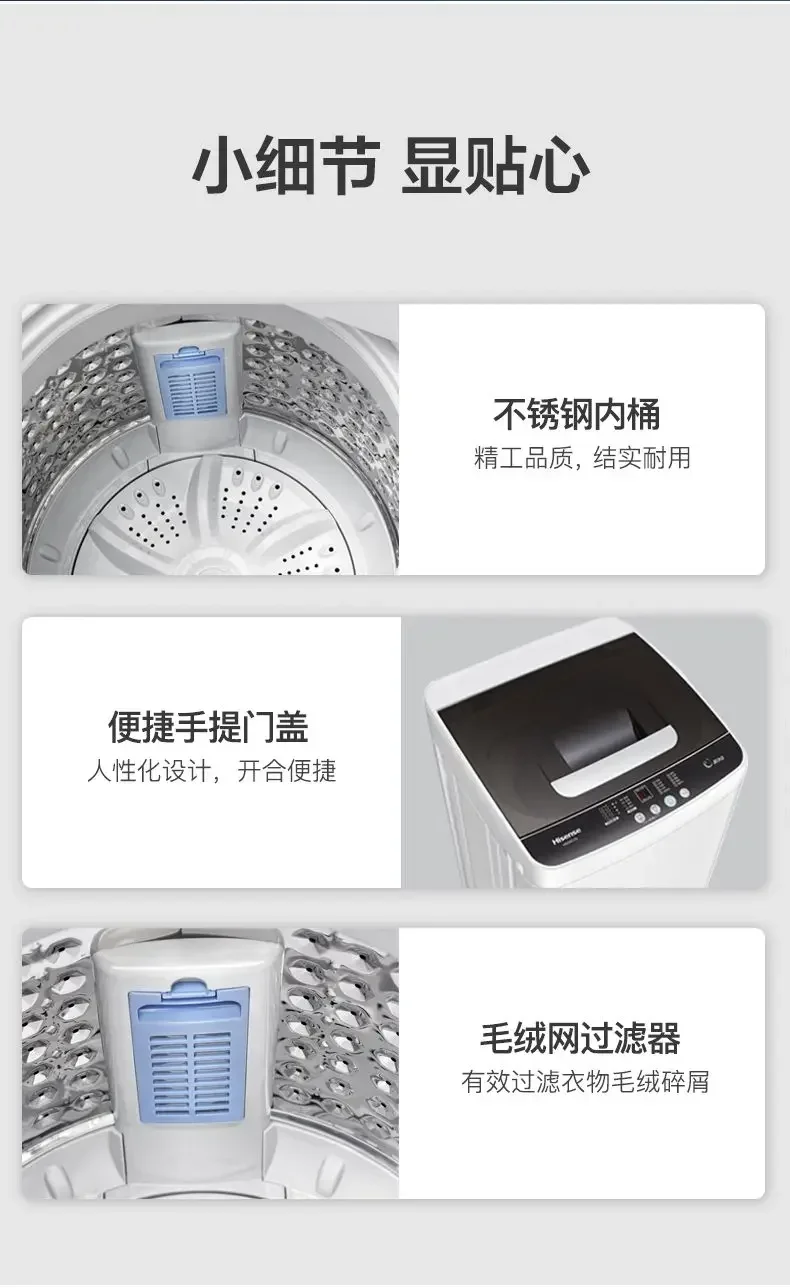 Household Small Mini Washing Machine. Fully Automatic. 5.6KG. Pulsator Washing Machine. For Dormitory & Rental 6