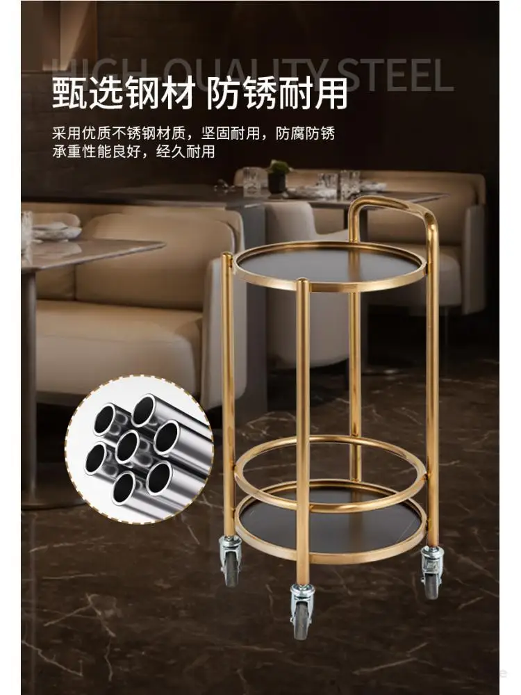 Hotel Restaurant Beverage Service Truck Mobile Restaurant Delivery Truck Commercial Trolley Stainless Steel Snack Tea