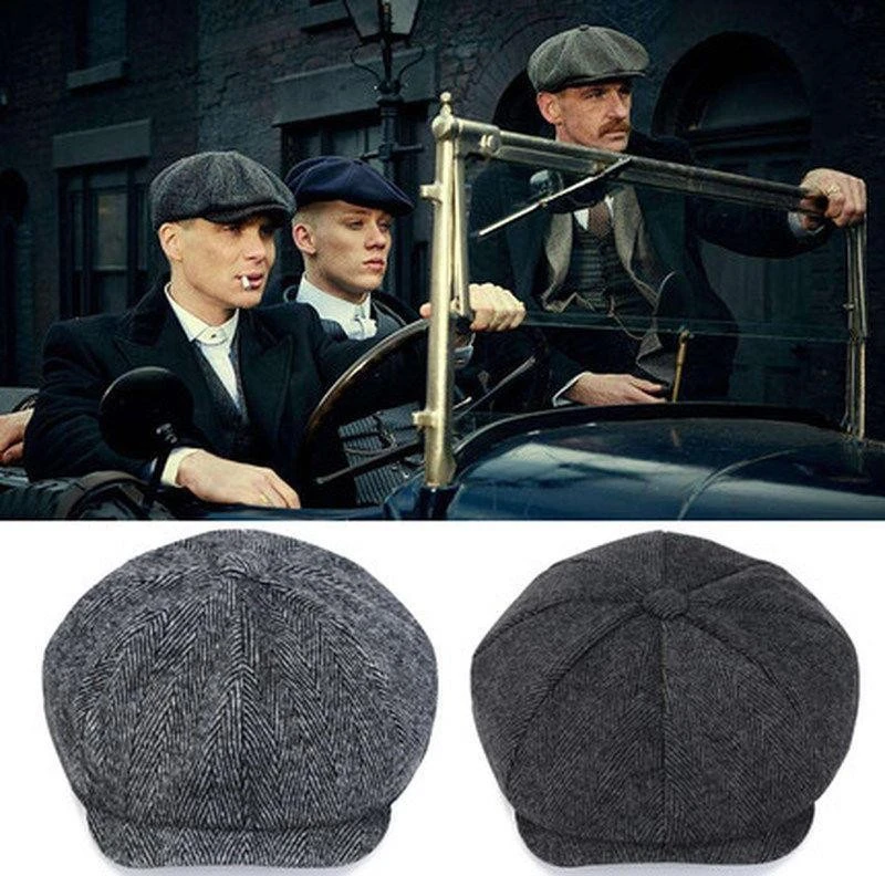 New Men S Newsboy Cap Peaky Blinders Hat With Blades Women Men Berets Hat Woolen Octagonal Caps Berets Dark Grey Celebrity Caps Aliexpress