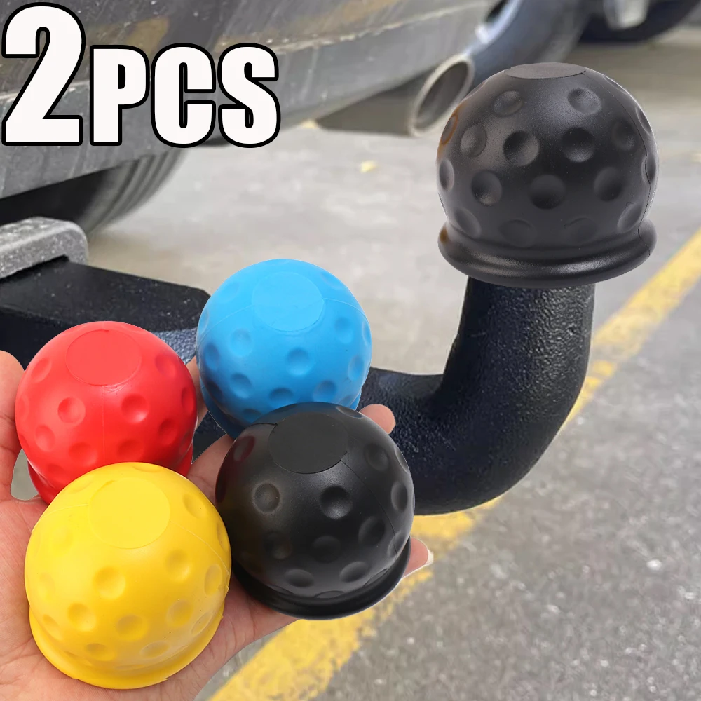 Car Trailer Ball Head Protective Cover Auto Yacht Trailer Ball Head Soft Cover Colored Hitch Balls PVC Sphere