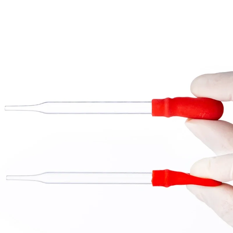 Glass Test Tubes 10 Glass Test Tubes with Red Pipette Frameless Laboratory Transparent Non-toxic Teaching Equipment 100mm/120mm/150mm/180mm