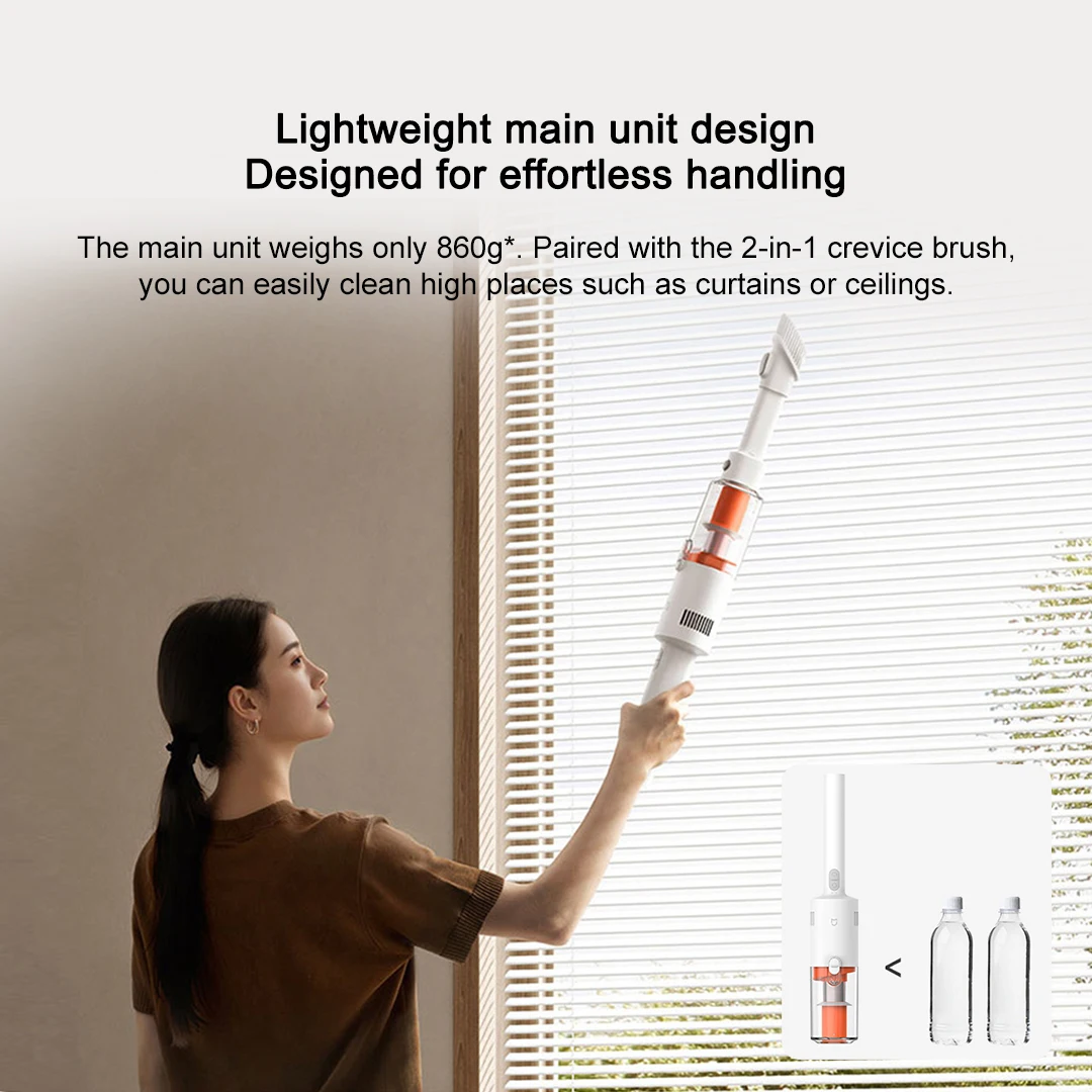MIJIA Lightweight Vacuum Cleaner 22,000Pa Suction, 2 Cleaning Mode,Washable Accessories,Type-C 40min Run, Chinese Version 5
