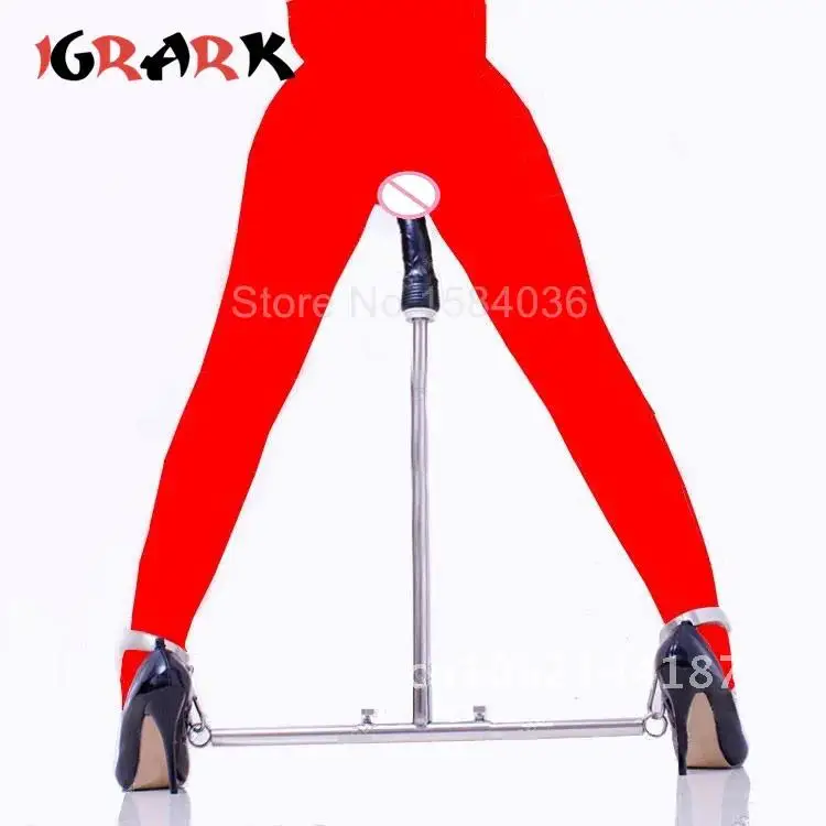 Stainless Steel Adjustable Spreader Bar Open Leg Devices Ankle Cuffs Sex Adults Bondage Dildo Anal Toys BDSM Restraints Plug for
