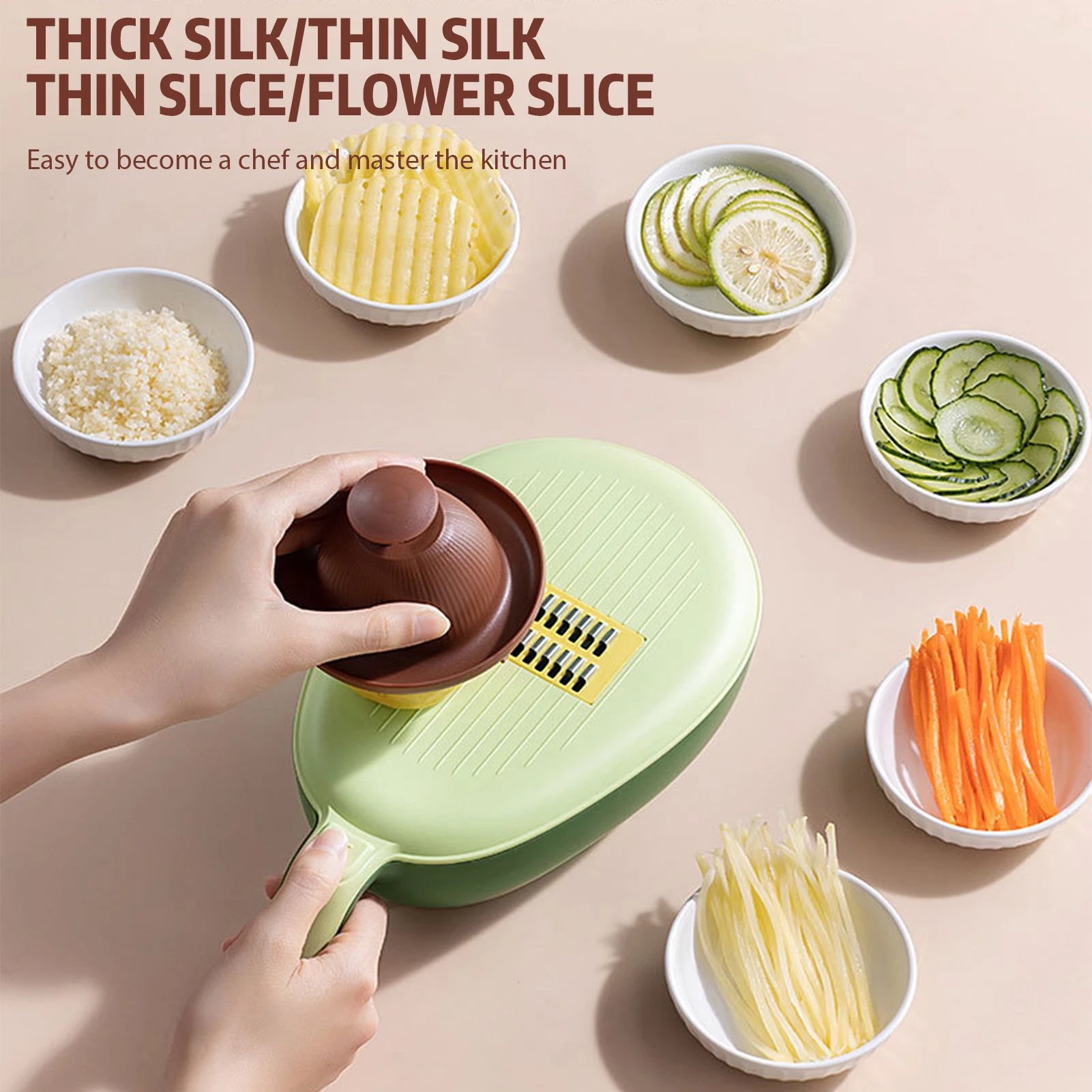 Multi-Functional Potato Cucumber Cutter Multipurpose Manual Grater For Home Kitchen