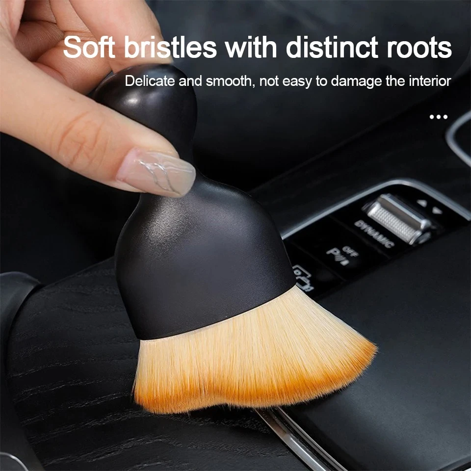 Car Detailing Brush 1/2pcs Car Interior Cleaning Tool Brush Soft Bristles Dust Removal for Interior Office Home