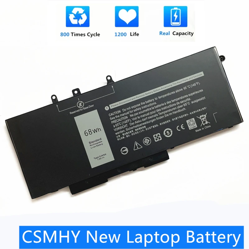 Csmhy Nuova Batteria Per Laptop Gjknx Per Dell Latitude E5480 5580 5490 5590 Per Dell Precision M3520 M3530 Gd1Jp 7.6V 68Wh