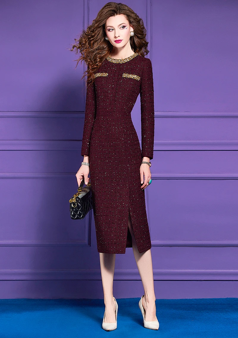 green emerald velvet dress Elegant Olive Green Pleated Fitted Dress for Women main image 1