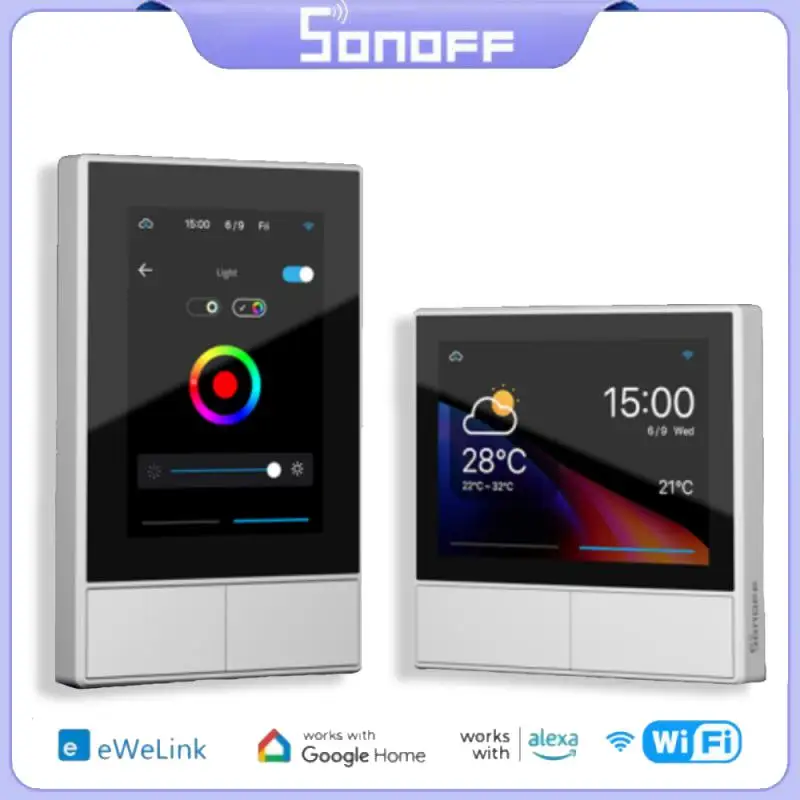 Sonoff Ns Panel Smart Scene Wall Switch Eu/ Us Wifi Smart Termostato Display Switch Controllo App Tramite Ewelink Alexa Google Home