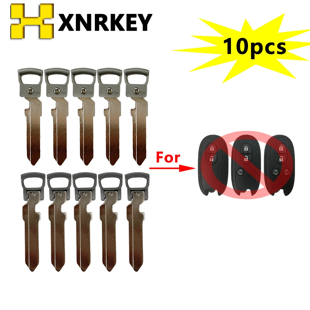 XNRKEY 10pcs/lot Emergency Key Keyless Entry Uncut Blade for Suzuki E Alto Hasla 1 - Lapin Wagon R Remote Car Key