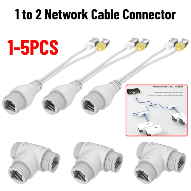 Adaptateur de connecteur répartiteur RJ45, couremplaçant Ethernet 1 à 2  voies, prise modulaire, boîte blindée, prolongateur femelle, connexion  Internet - AliExpress