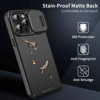 Custodia antiurto per iPhone 15 14 13 12 11 16 17 Pro Max 15 Plus 16E Custodia protettiva per fotocamera scorrevole per iPhone 17 Air 17Pro