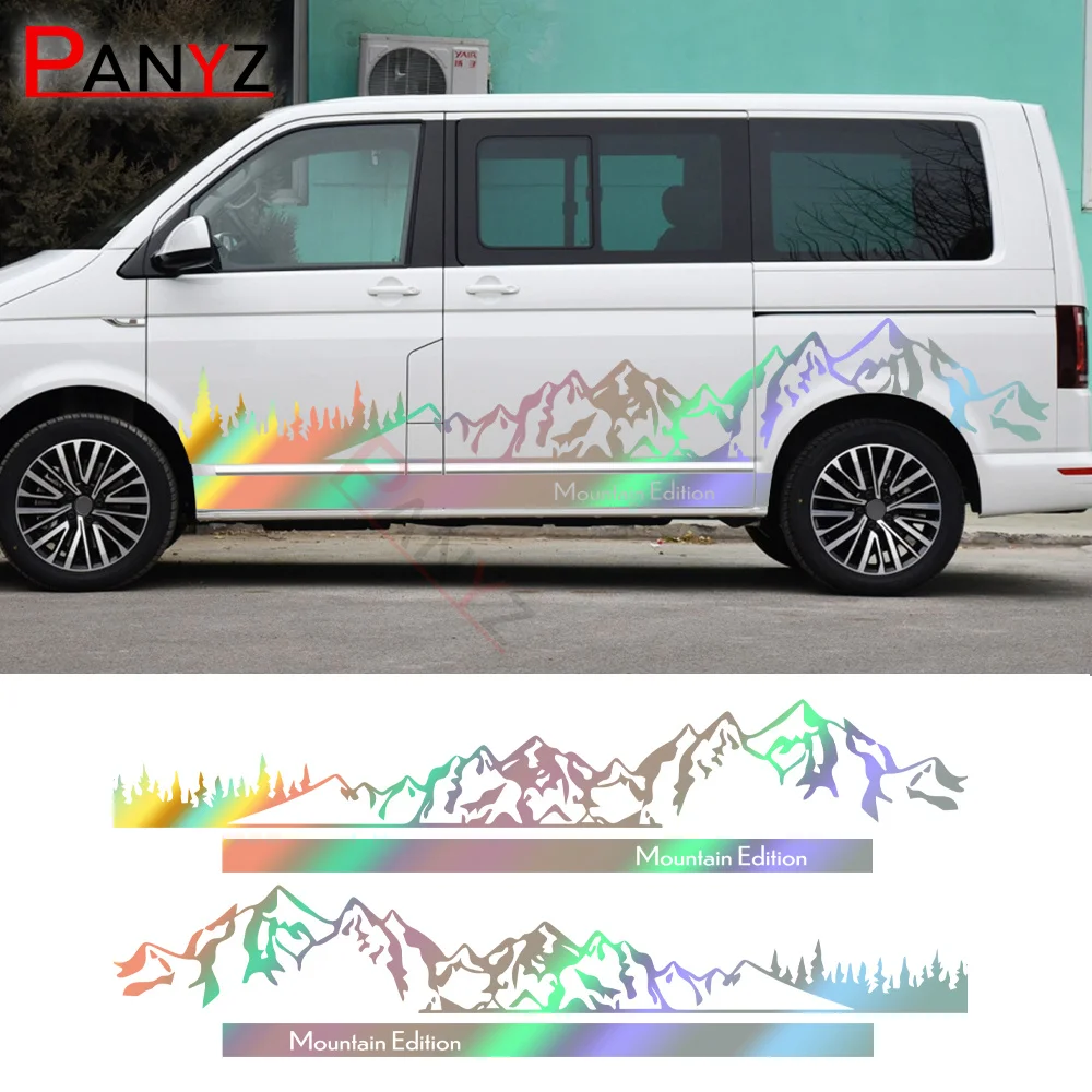 4 Adesivi Auto Pz/Lotto Per Volkswagen Vw Transporter T4 T5 T6 Multivan Caravelle Camper Van Camper Fai Da Te Decalcomanie Accessori