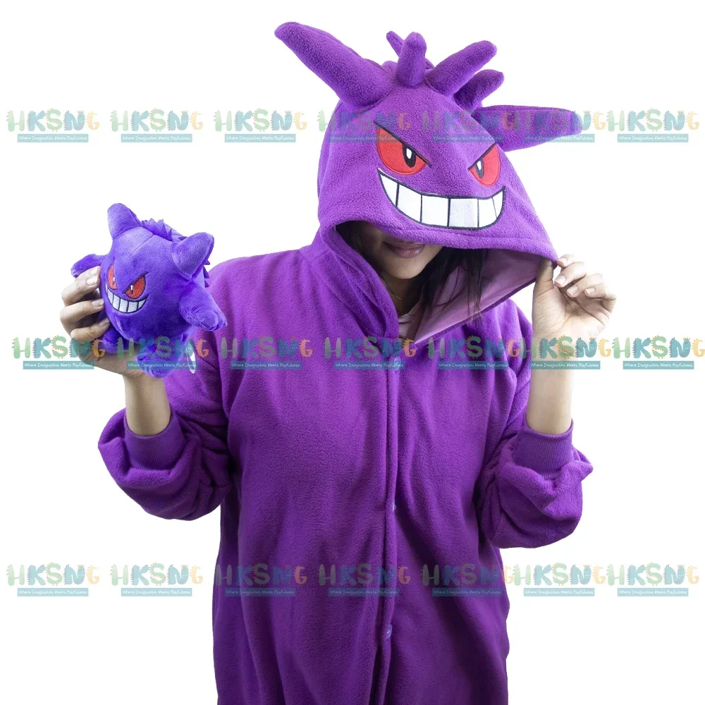 Cosplay Clothes Adults Gengar Onesies Kids Kigurumis Full Body Pajamas Christmas Sleepwear Whole Costume Halloween XXL kigurumi pajamas onesies,cosplay pajamas onesies