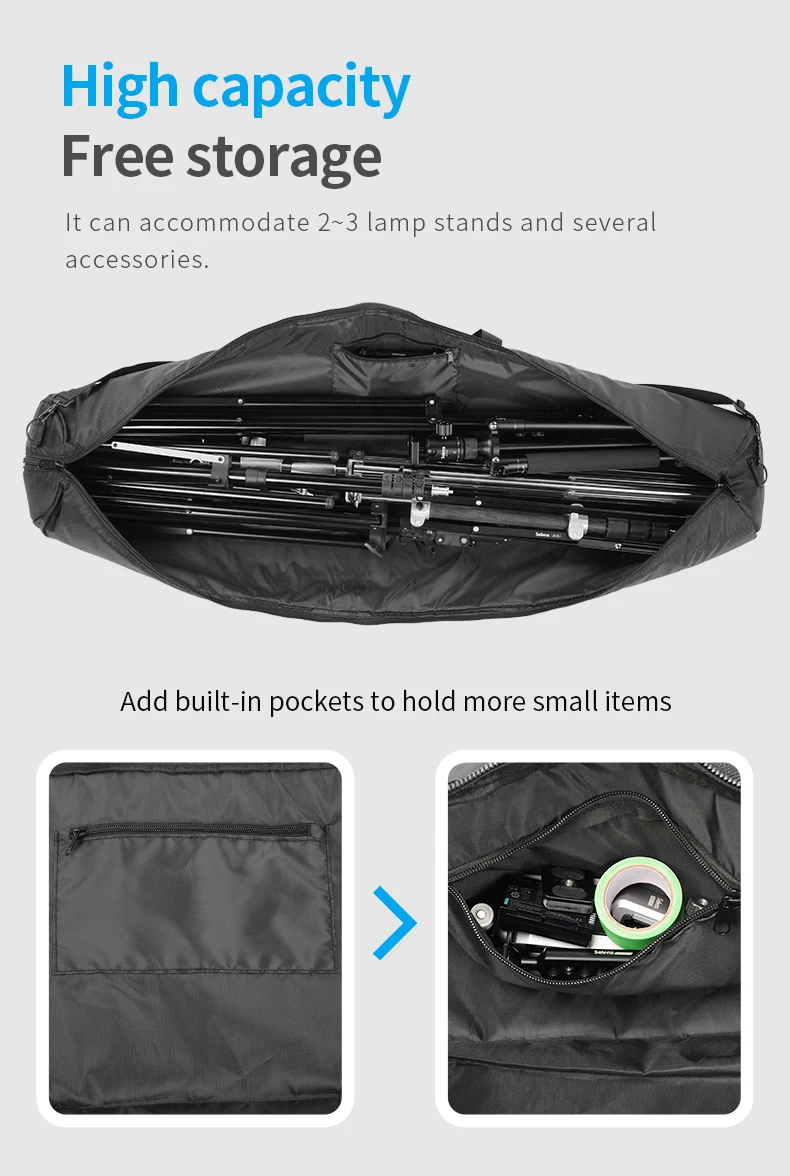 70-125cm Fishing Bag Rob Case Waterproof Light Stand Bag For Tripod Monopod Came