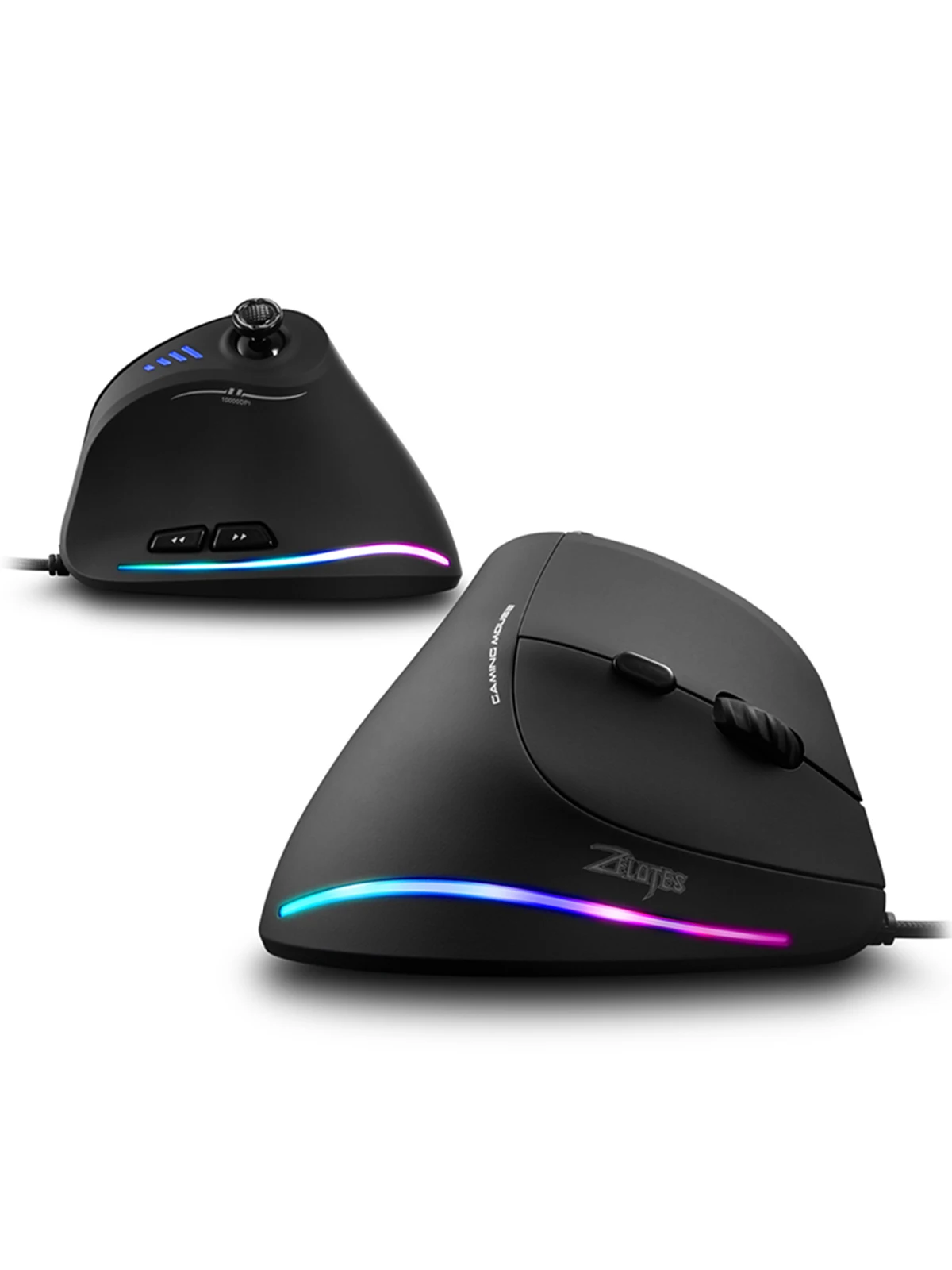 Gaming Mouse C-18 Vertical Gaming Mouse 10000 DPI Programmable 11 Buttons USB Wired RGB Optical Remote for Laptop PC