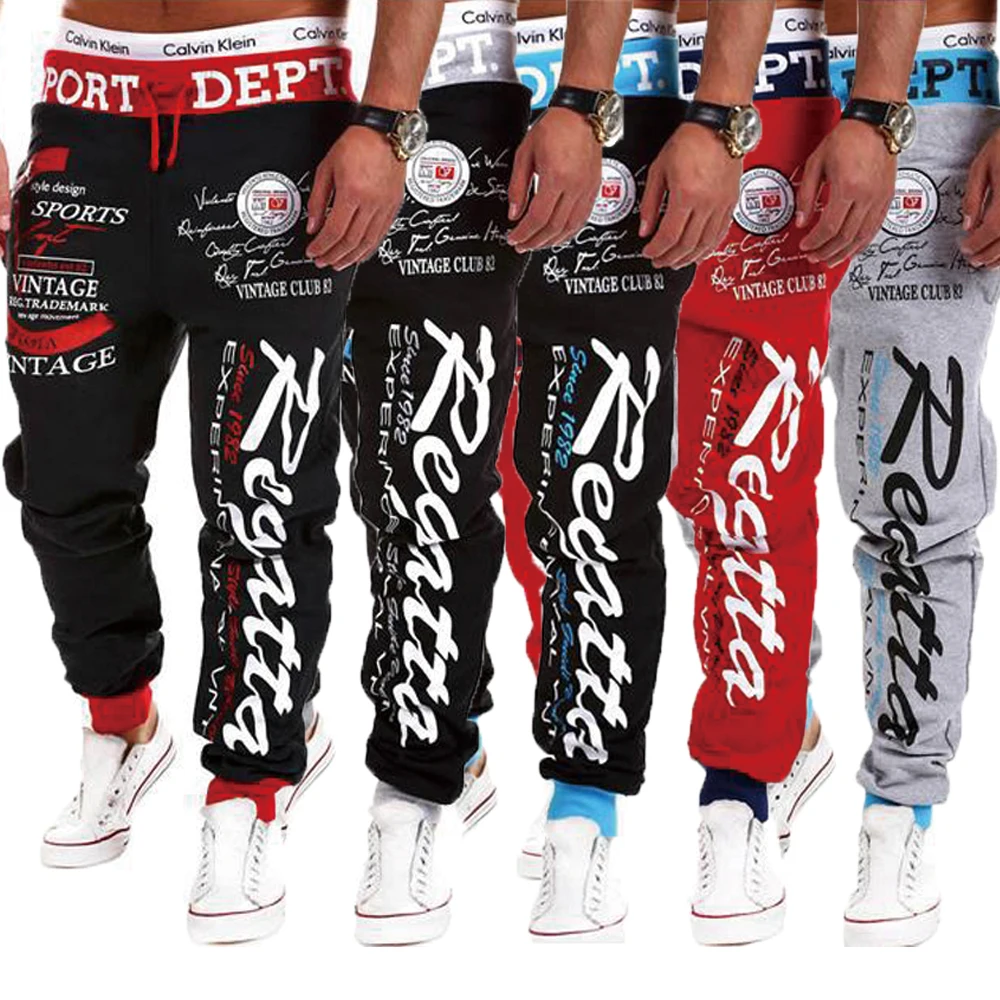 Männer Neue Mode Hip Hop Casual Jogging Hosen Brief Drucken Sport Gym Fitness Slim Fit Baggy Hosen Jogginghose Herbst Winter