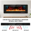 50 inch Electric Fireplace Inserts and Wall Mounted with Remote Control & Touch Screen 1500W Fireplace Heater with Timer 3