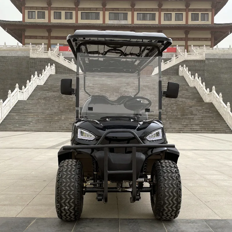 2023 Vendita Calda 60V 2-6 Persone Carrello Da Golf Elettrico Sollevato Fuoristrada Buggy 4 Ruote Carrello Da Golf Elettrico Pannello Solare Buggy Da 