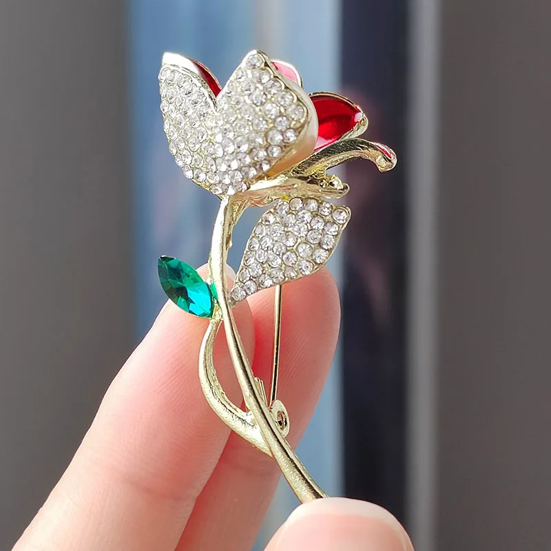 Tulip Rose Brooch For Women Nice Design Elegant Corsage Fashion