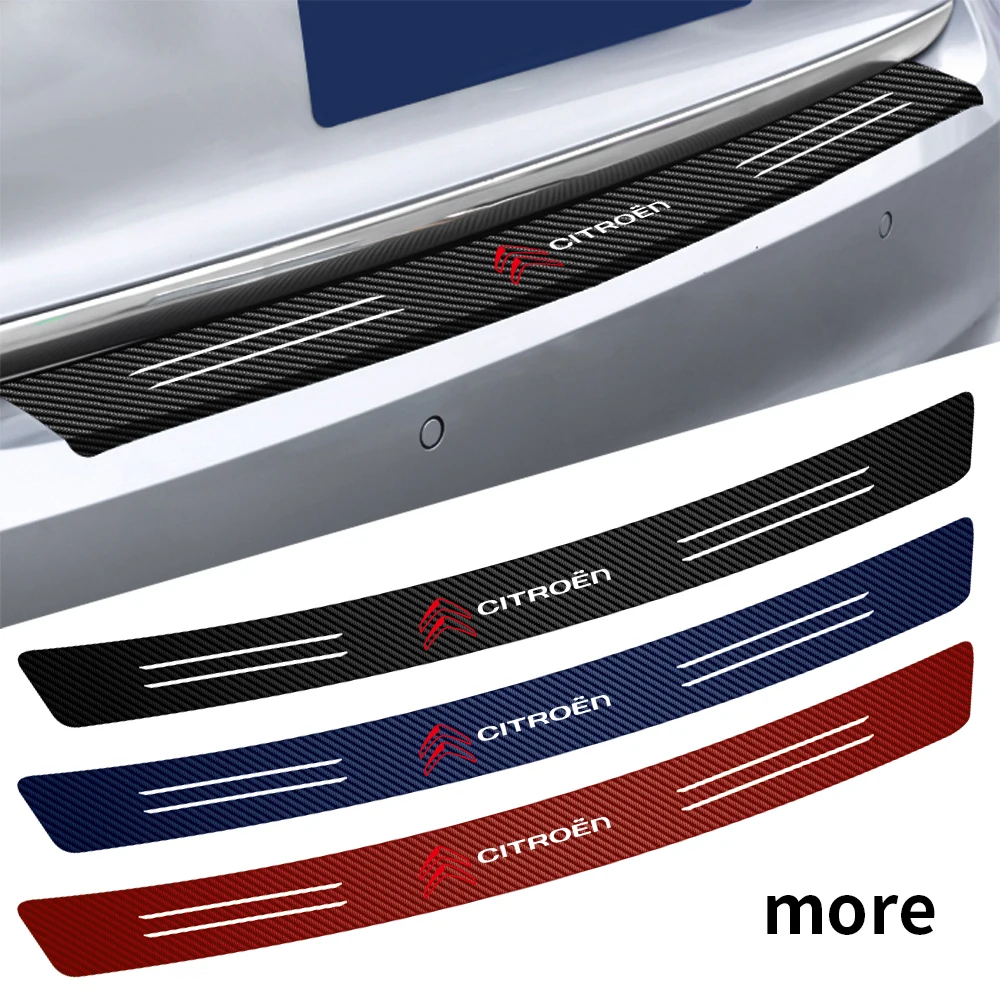 Carbon Fiber Car Trunk Tail Lip Guard Stickers