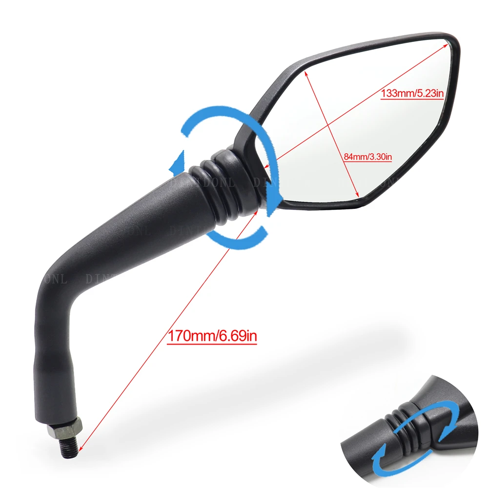 Motorcycle Side Mirror Duke Rear Side View Glass Lens Side Mirror