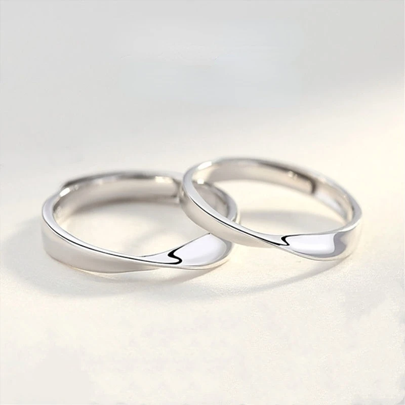 Thin Womem Mobius Ring Charms 925 Sterling Silver Twist Mobius Fede Nuziale Infinite Love Gitfs Jewelry
