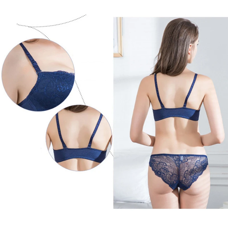 Elovegirl Seamless Lace Front Closure Push Up Bra Wireless Thin Cup Underwear For Women Lingerie Girl's Brassiere Comfort