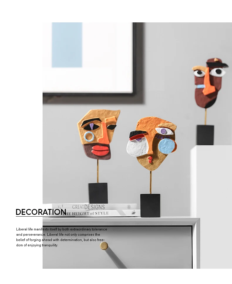 Abstract Art Painted Human Face Decoration