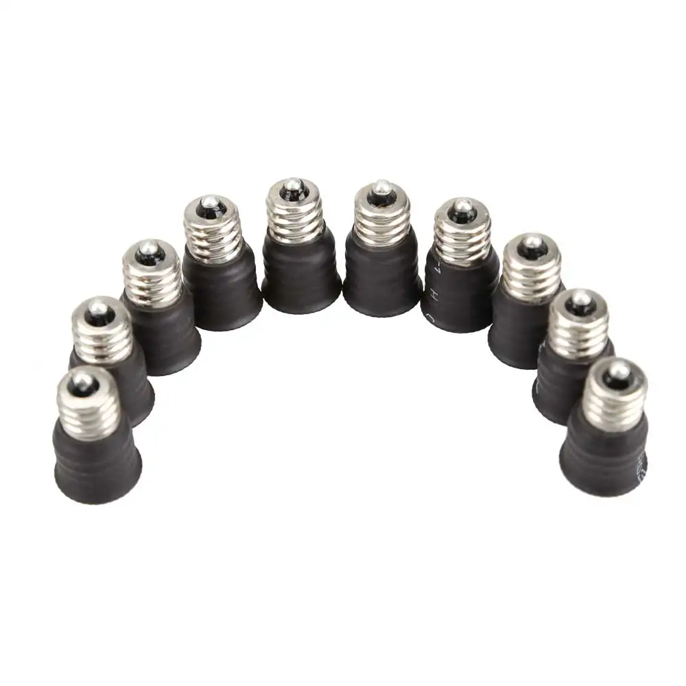 E12 to E14 Base Adapter Converter for LED/ Halogen/ CFL Light Bulb Lamps Switching Lighting Accessories White Black