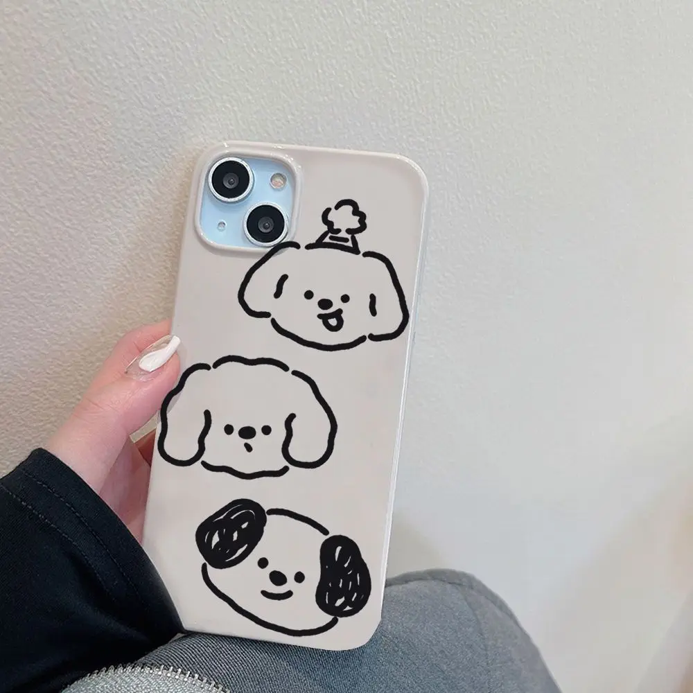 Simple Line Animal Rabbit Cute Phone Case For iPhone 11 13 14 15 Pro Max 12 Mini 7 8 Plus XR XS Max Soft Shockproof Back Cover