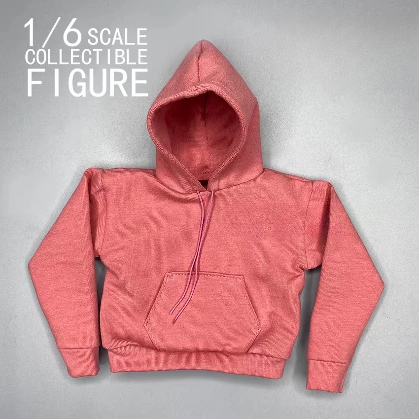 CROWDHTOYS 1/6 Maßstab Herren-Hoodie in Unifarbe, Oversize-Stil, Soldatenkleidung, Modell für 12-Zoll-Spielzeugfiguren und Puppen – Detail 25