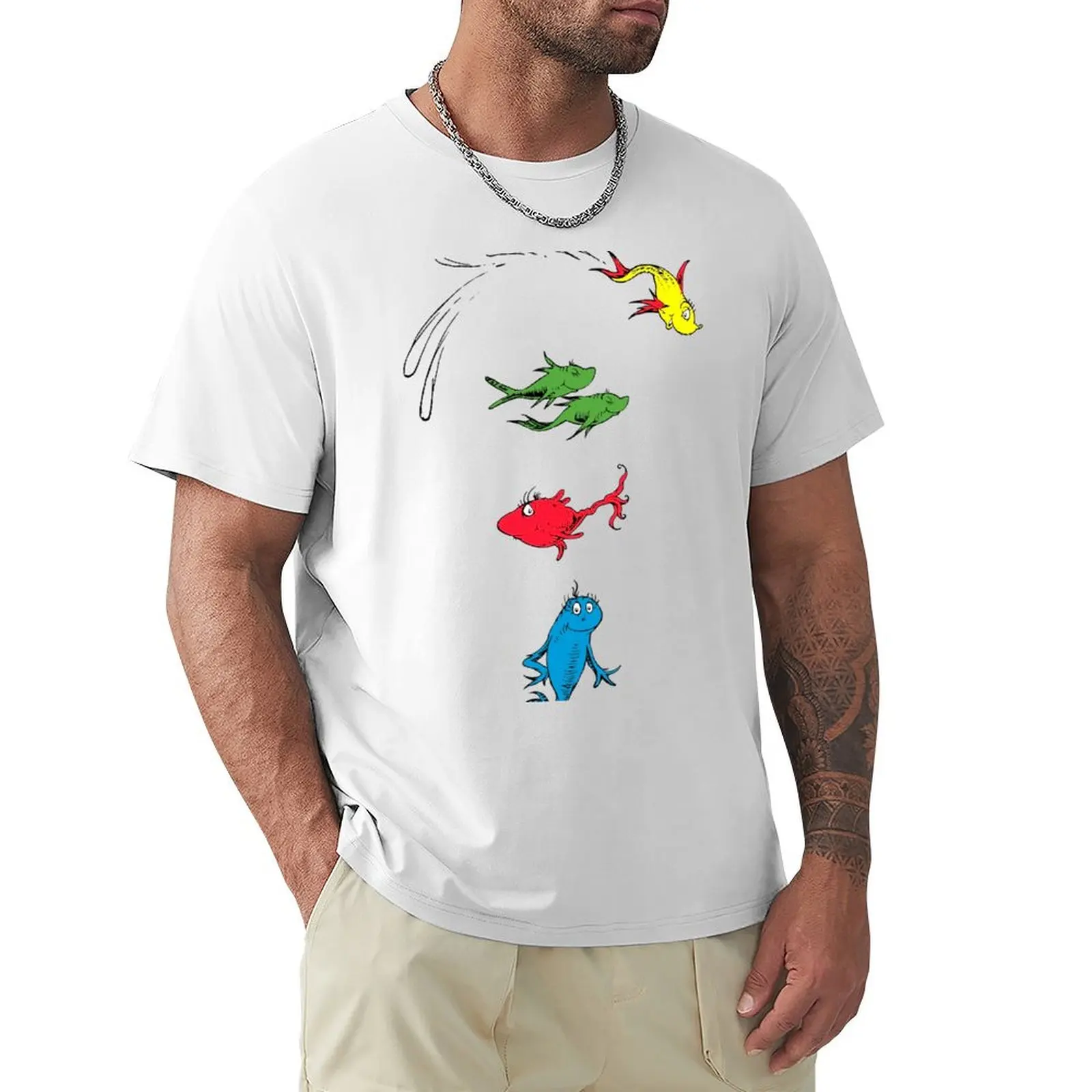 

Color Fish T-Shirt blanks tees T-shirt men