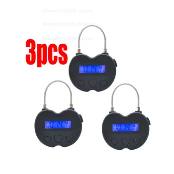 스마트 타임 락 LCD 디스플레이 타임 락 방수 USB 충전식 임시 타이머 자물쇠, 여행용 전자 타이머