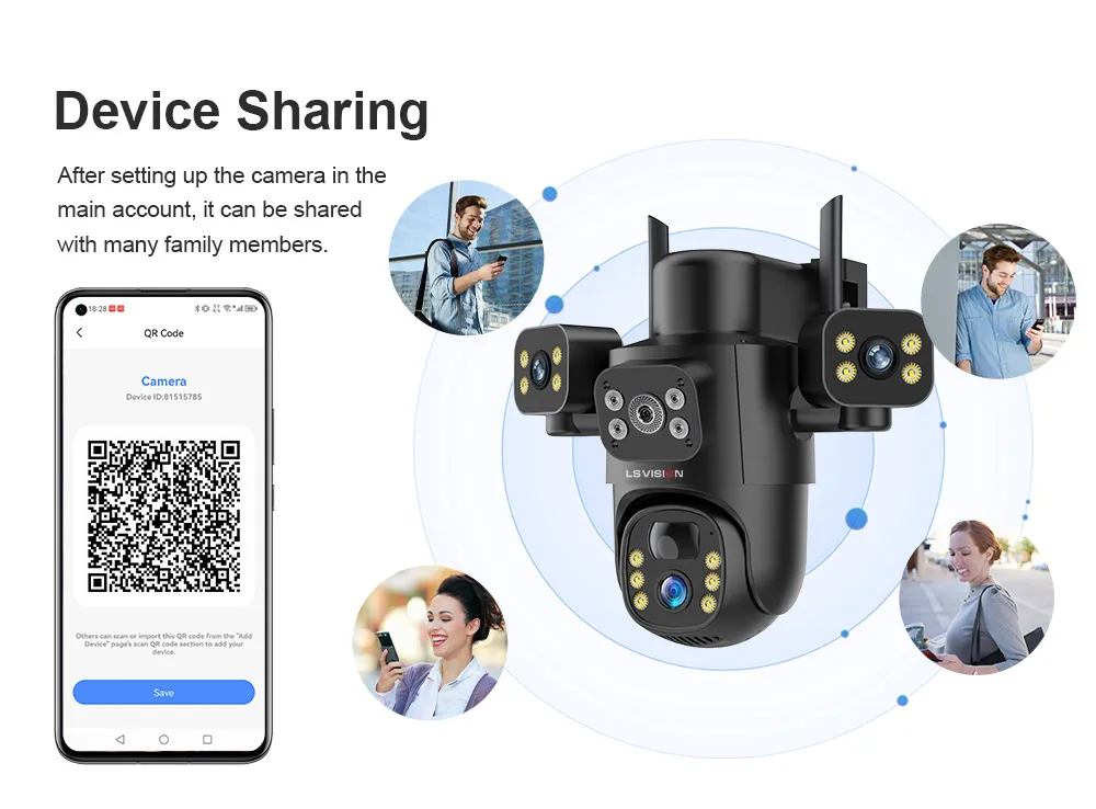 15MP 4G LTE Solar Camera Outdoor WiFi Security Camera 10X Optical Zoom Three Scr