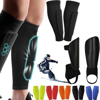 Honeycomb Shin Guards Ski Leg Pads – Breathable Anti-Collision Sport Leg Sleeves 1