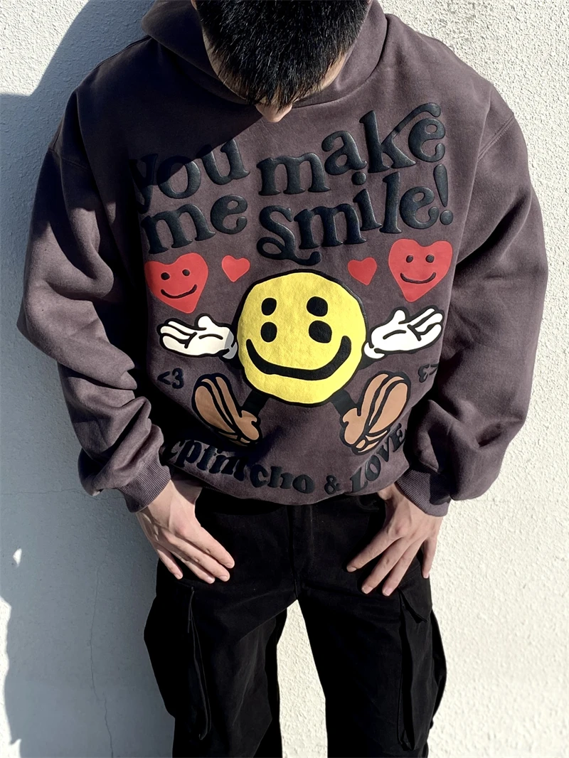 

23SS Hip Hop CPFM.XYZ New Face Foam Printed Kanye West Hoodie CPFM XYZ Oversized Tops Coat Hooded Pullover Bermudas