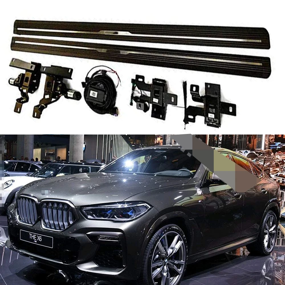 

Черные развернутые подножки, подходят для BMW X6 2020-2024, 2 шт.