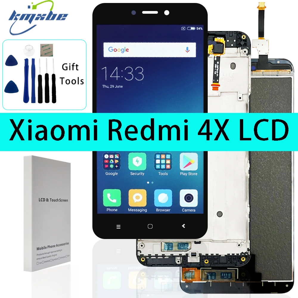 5.0 High quality LCD For Xiaomi Redmi 4X Display Touch Screen Digitizer Assembly With Frame For Redmi 4x Replacement LCD Parts 6 6 for realme 6 pro rmx2061 rmx2063 lcd display touch digitizer screen for realme 6pro display parts with frame tools